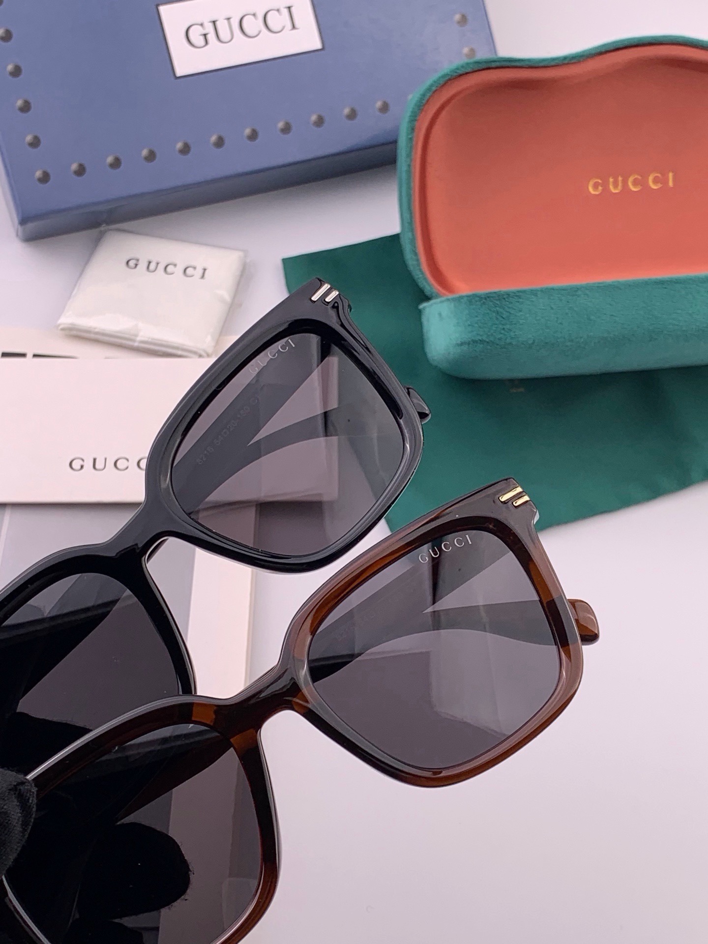 🆕 🔺 【GUCCI】开春新款 潮流爆款 时尚方框偏光太阳镜 高品质 佩戴舒适 网红潮款墨镜 女士高清尼龙偏光太阳镜🕶️