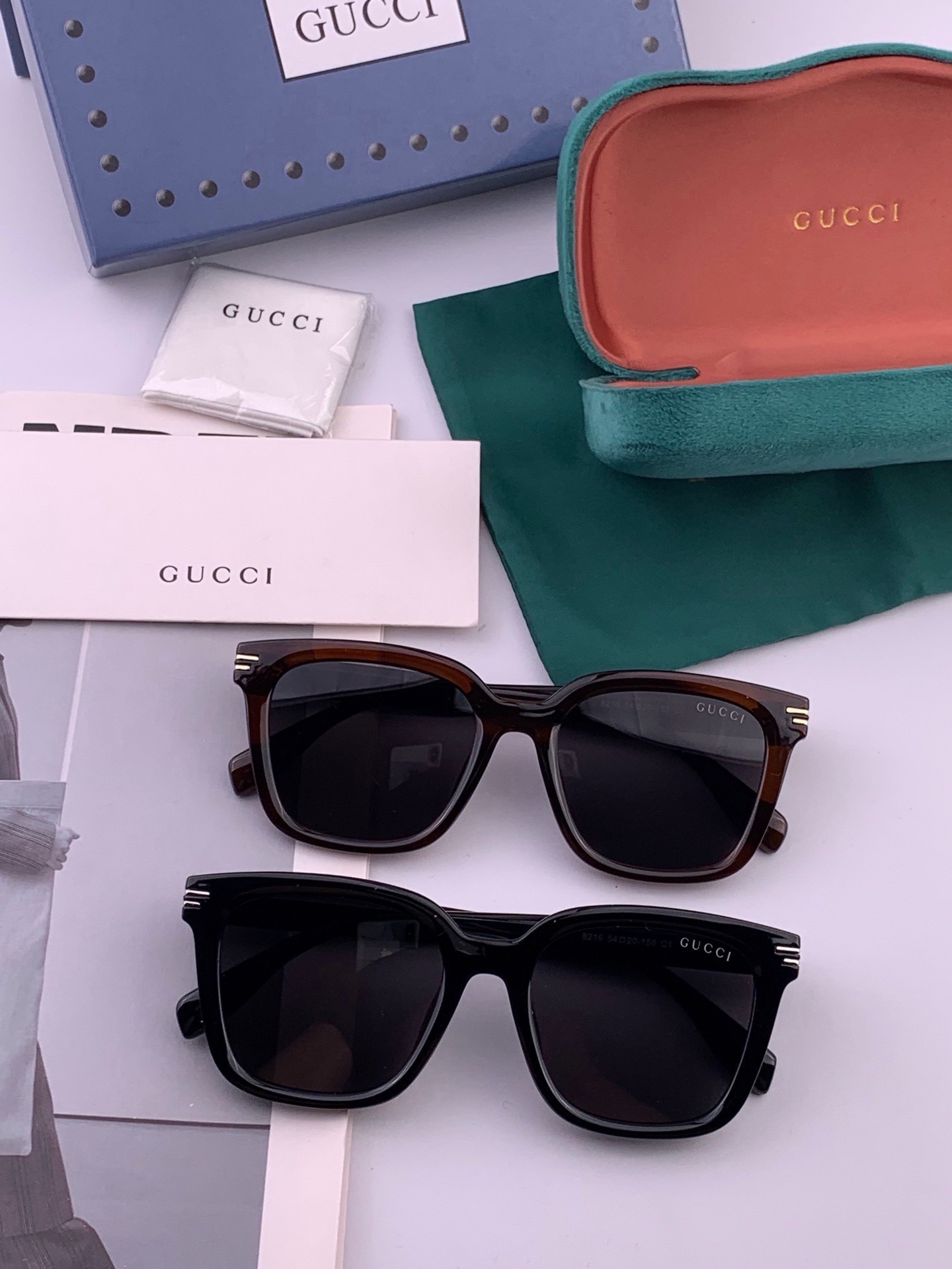 🆕 🔺 【GUCCI】开春新款 潮流爆款 时尚方框偏光太阳镜 高品质 佩戴舒适 网红潮款墨镜 女士高清尼龙偏光太阳镜🕶️