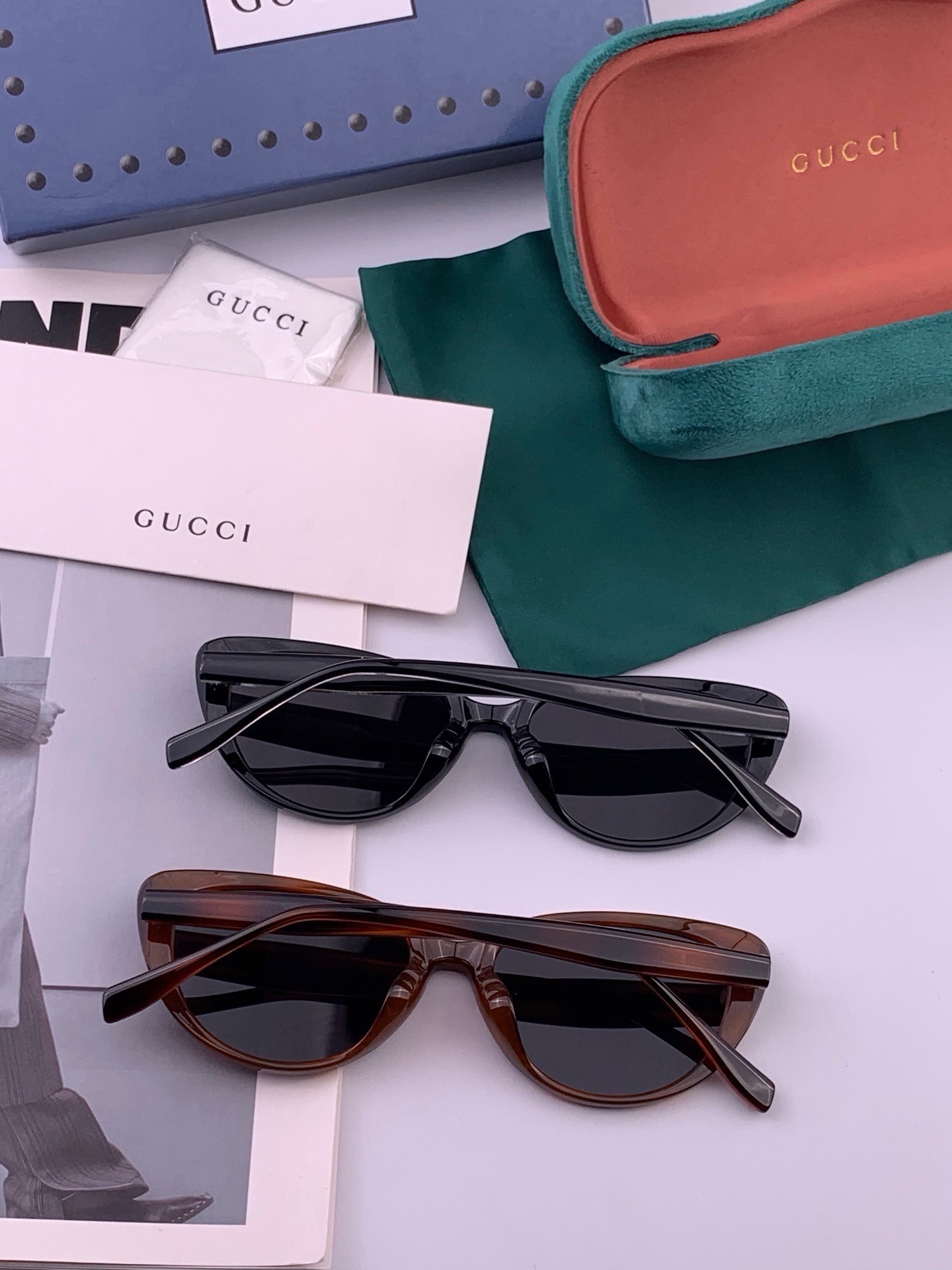 🆕   GUCCI  新款偏光太眼镜，情侣款时尚方框太阳镜佩戴舒适网红潮流款墨镜，大气女人范儿，大脸小脸都好看 ！型号：