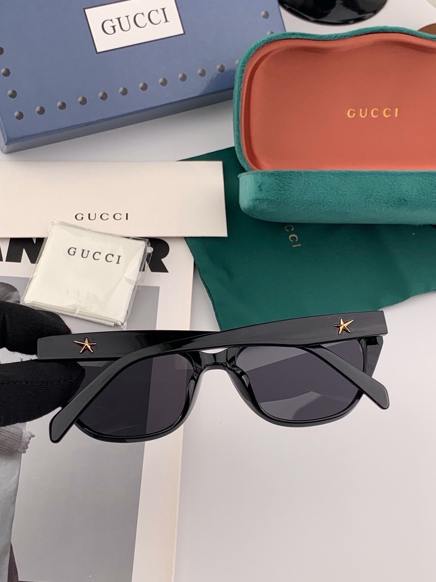 🆕 🔺 【GUCCI】开春新款 潮流爆款 时尚方框偏光太阳镜 高品质 佩戴舒适 网红潮款墨镜 女士高清尼龙偏光太阳镜🕶️
