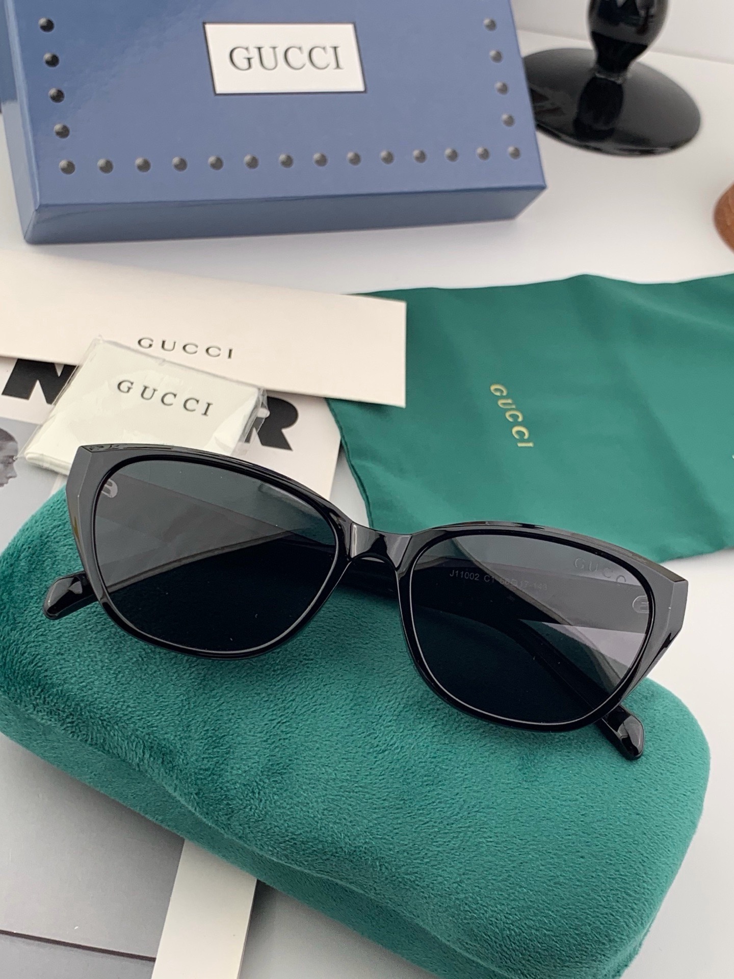 🆕 🔺 【GUCCI】开春新款 潮流爆款 时尚方框偏光太阳镜 高品质 佩戴舒适 网红潮款墨镜 女士高清尼龙偏光太阳镜🕶️