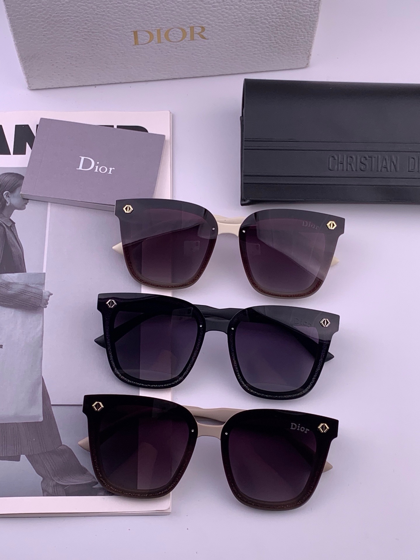 🆕 🔺 【DIOR-迪奥】开春新款 潮流爆款 时尚方框偏光太阳镜 高品质 佩戴舒适 网红潮款墨镜 女士高清偏光太阳镜🕶️