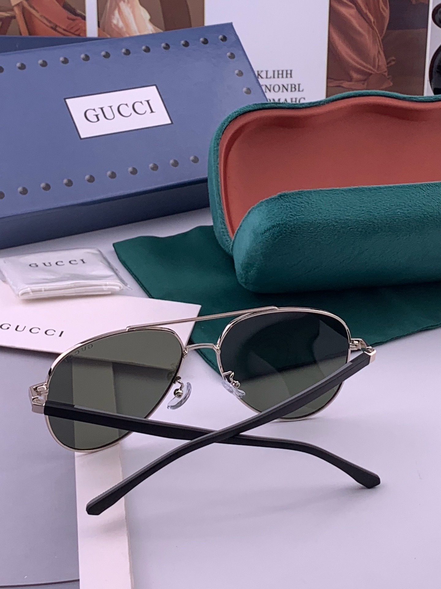 🆕   Gucci 🔥  高品质男女款墨镜   👍 进口宝丽来偏光镜片  🔥蛤蟆镜 开车钓鱼都可 🔥百搭显瘦墨镜韩版男士