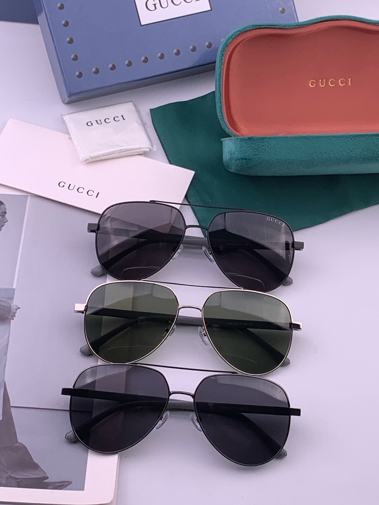 🆕   Gucci 🔥  高品质男女款墨镜   👍 进口宝丽来偏光镜片  🔥蛤蟆镜 开车钓鱼都可 🔥百搭显瘦墨镜韩版男士