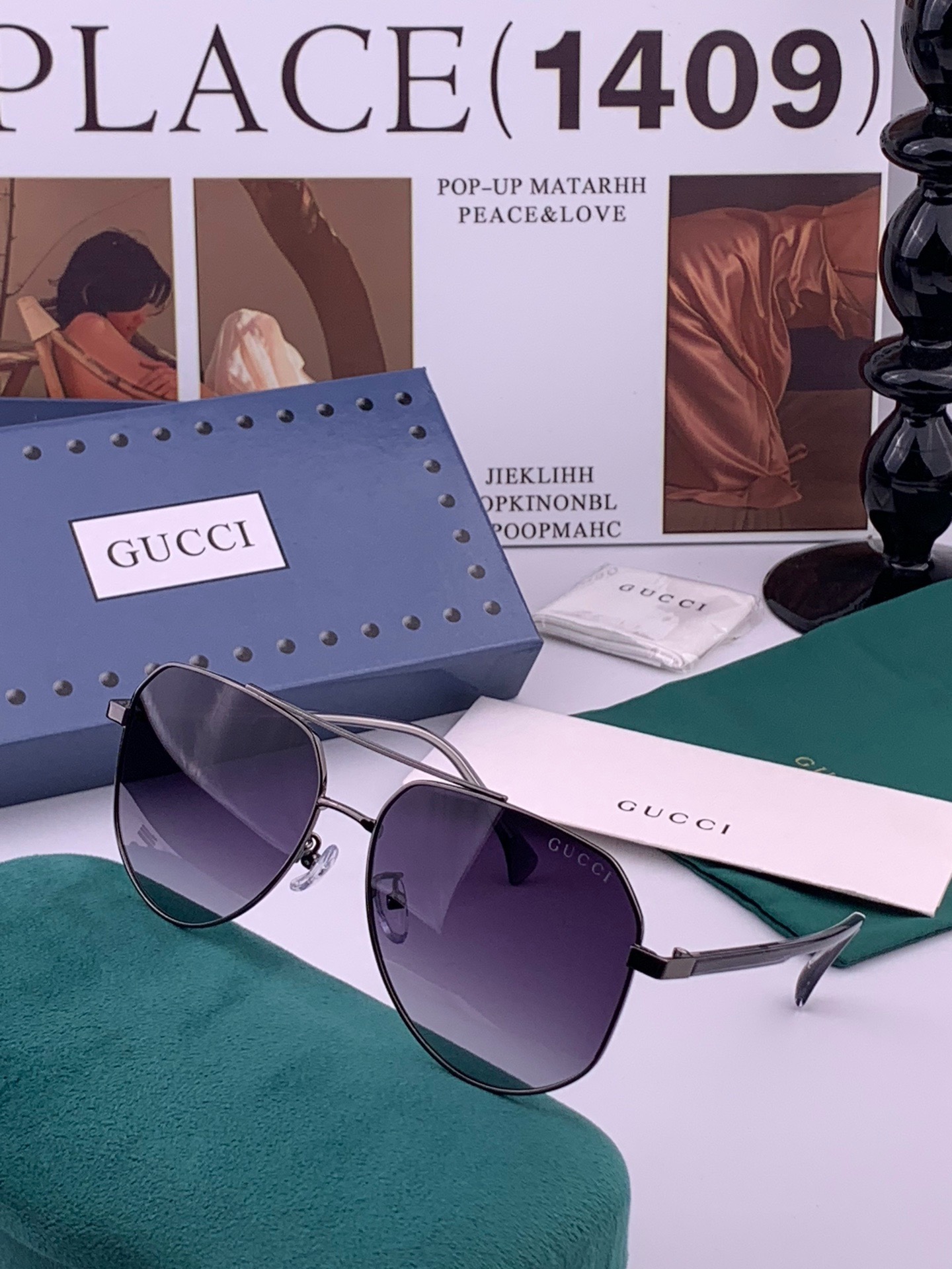 🆕   Gucci 🔥  高品质男女款墨镜   👍 进口宝丽来偏光镜片  🔥蛤蟆镜 开车钓鱼都可 🔥百搭显瘦墨镜韩版男士