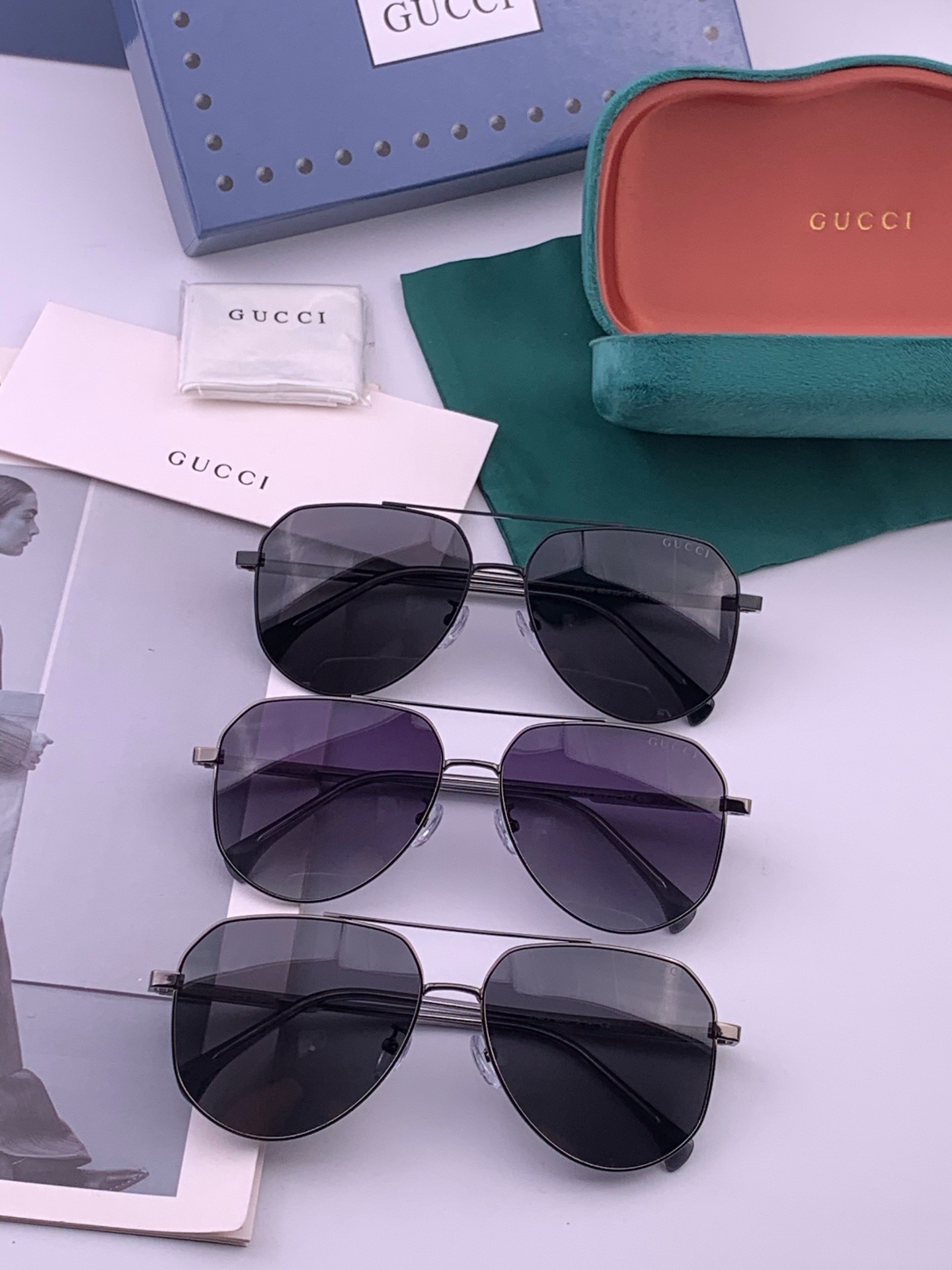 🆕   Gucci 🔥  高品质男女款墨镜   👍 进口宝丽来偏光镜片  🔥蛤蟆镜 开车钓鱼都可 🔥百搭显瘦墨镜韩版男士