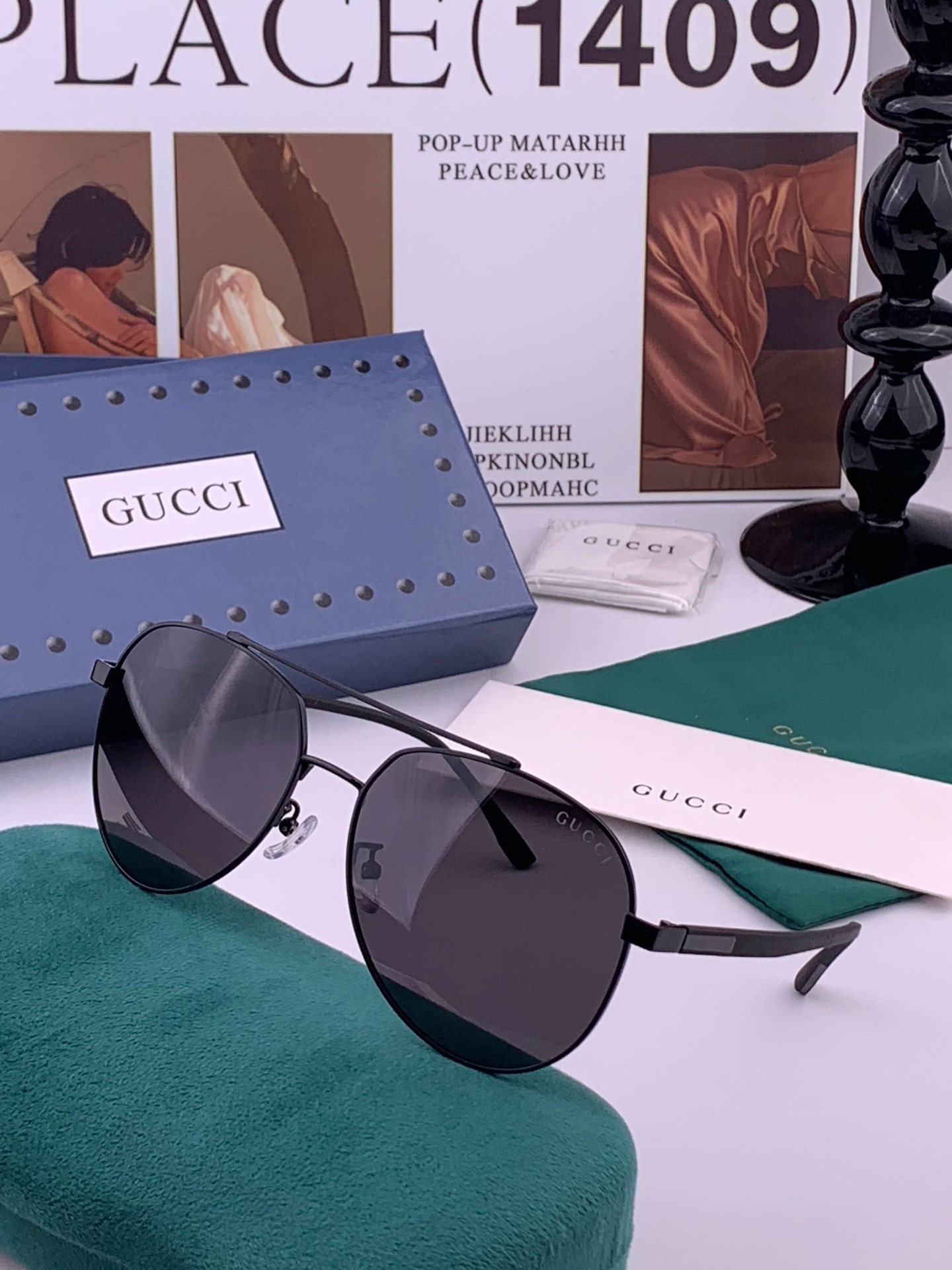 🆕   Gucci 🔥  高品质男女款墨镜   👍 进口宝丽来偏光镜片  🔥蛤蟆镜 开车钓鱼都可 🔥百搭显瘦墨镜韩版男士