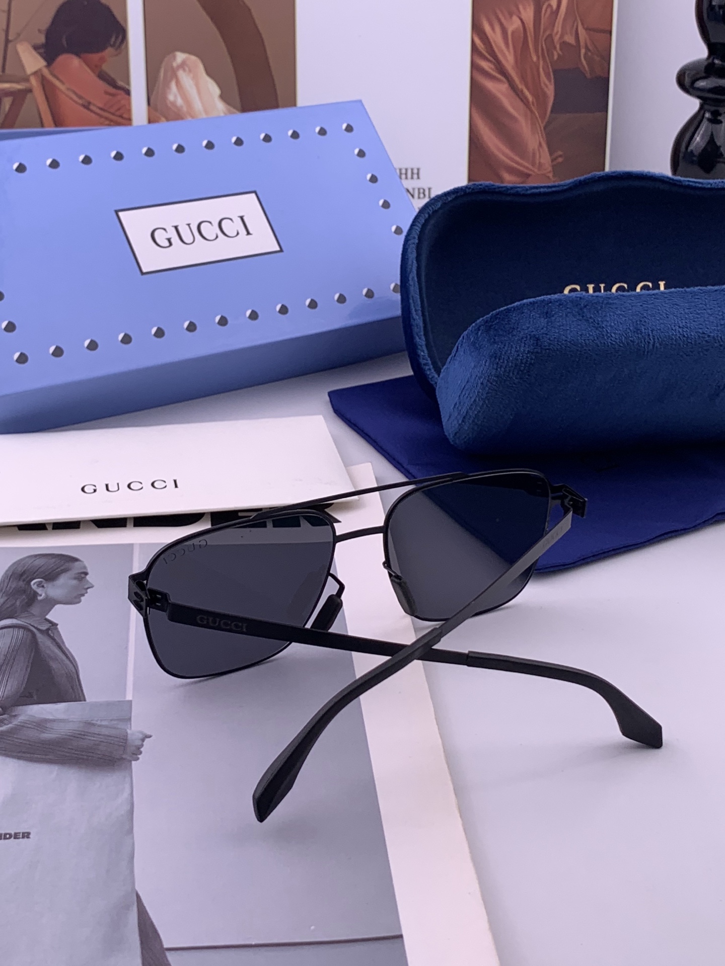 🆕   Gucci 春夏新款超轻无螺丝压不坏系列情侣款太阳镜高清尼龙镜片🦅完美品质，适合各种脸型，经典太阳镜亮相时装周.