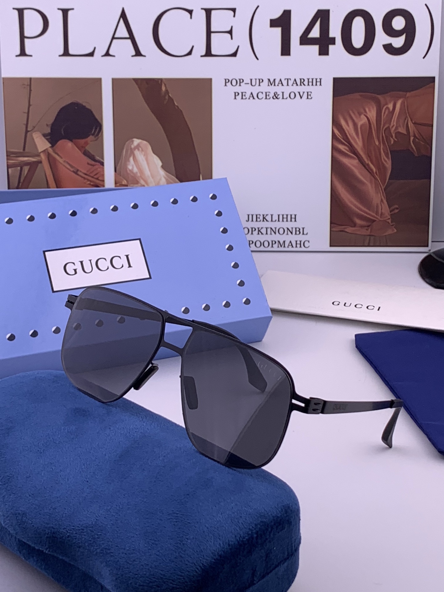 🆕   Gucci 春夏新款超轻无螺丝压不坏系列情侣款太阳镜高清尼龙镜片🦅完美品质，适合各种脸型，经典太阳镜亮相时装周.