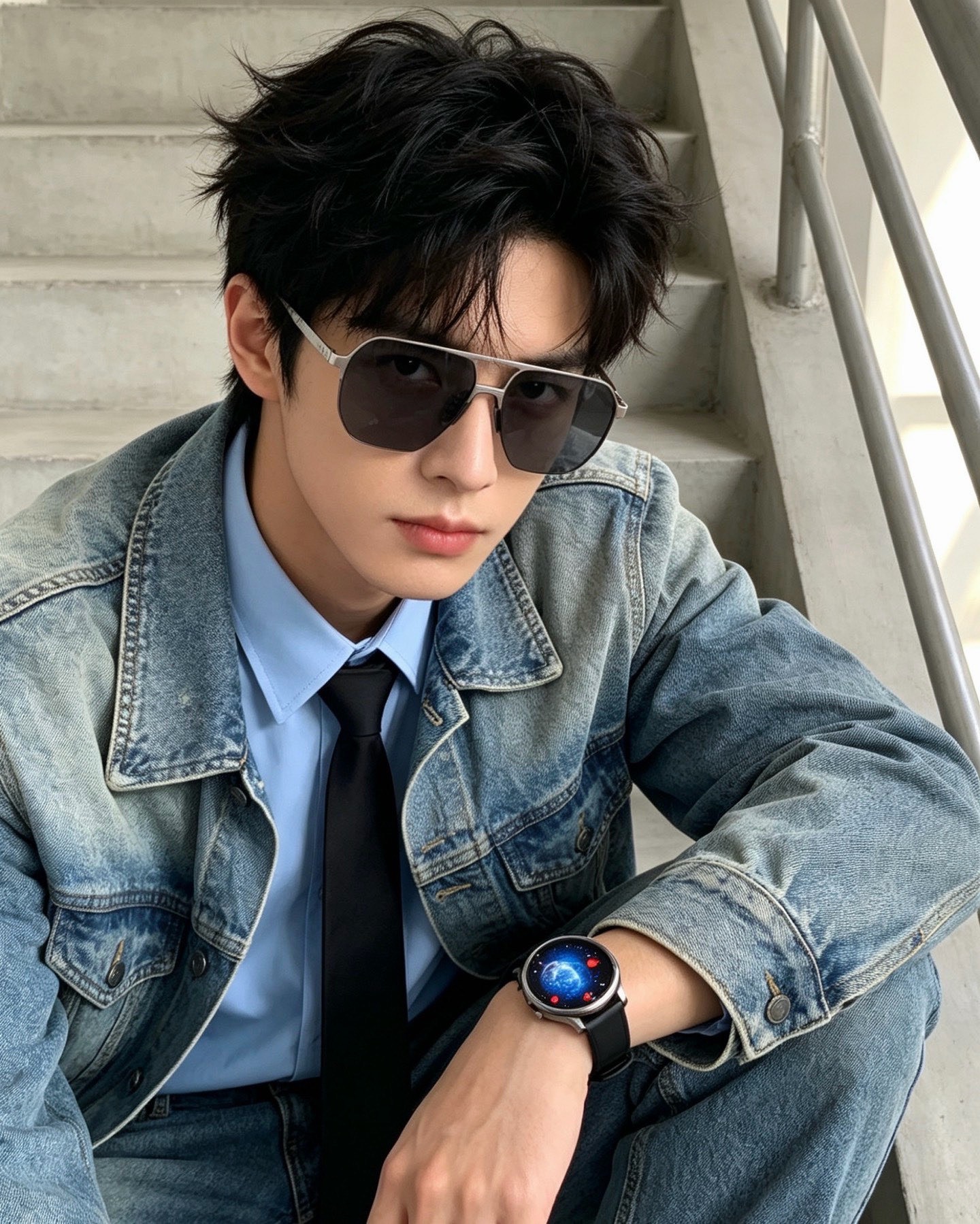 🆕      Gucci  男款炫彩飞行员偏光太阳镜 ❤️材质：高清尼龙加厚卡槽高清偏光镜片 🌹无边框镜架💕颜👍型号：G