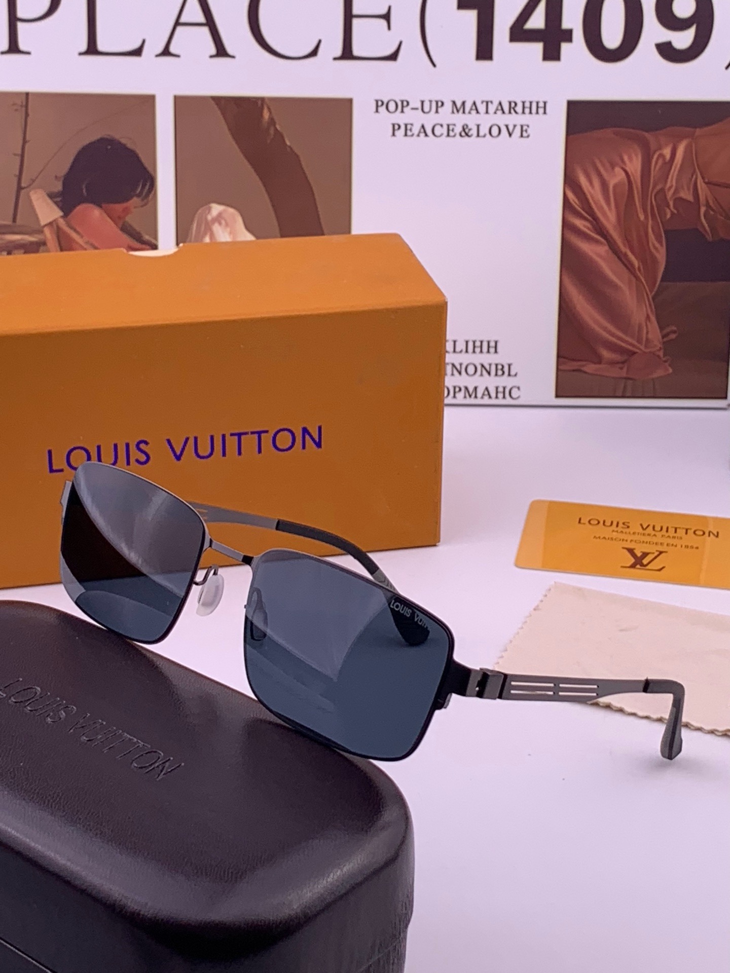 🆕 ♦️LV 新款男女情侣款太阳镜多边形墨镜i🆕 P电镀永不褪色 超轻超有弹性整幅眼镜无螺丝重要的是压不坏 高清镜片、精