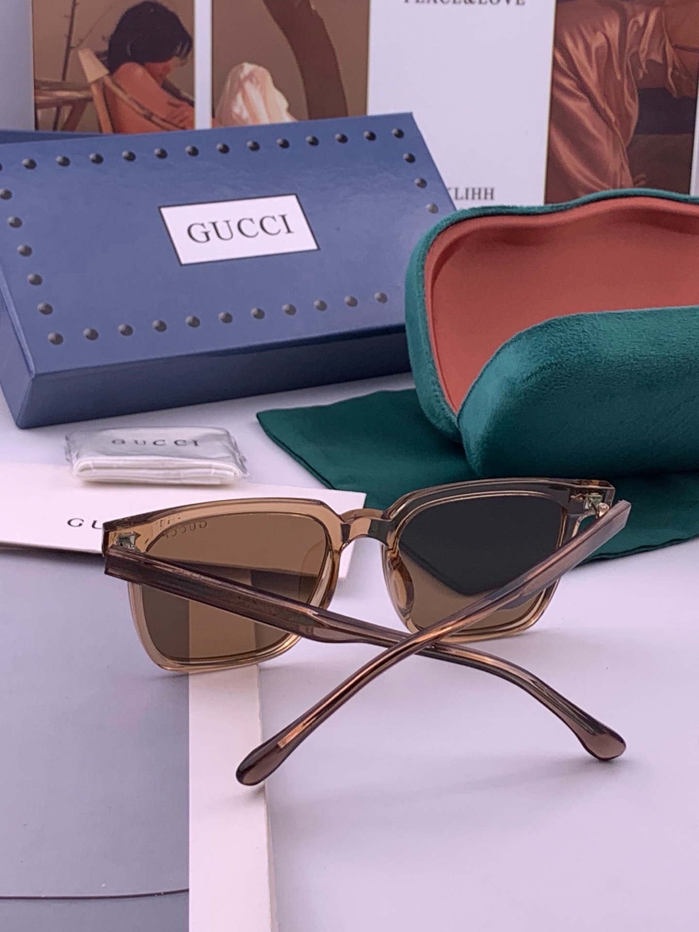 🆕 🔺GUCCI🔻古驰 GG方框太阳镜 完美品质 🎓独特设计  适合各种脸型 亮相时装周 超时尚百搭 实物精致  情侣款