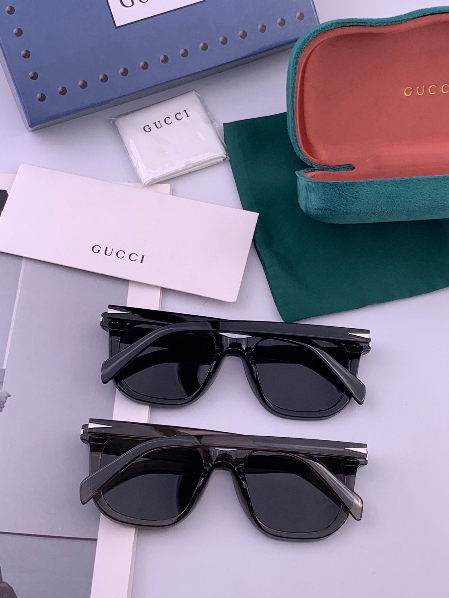 🆕 🔺 【GUCCI】开春新款 潮流爆款 时尚方框偏光太阳镜 高品质 佩戴舒适 网红潮款墨镜 女士高清尼龙偏光太阳镜🕶️