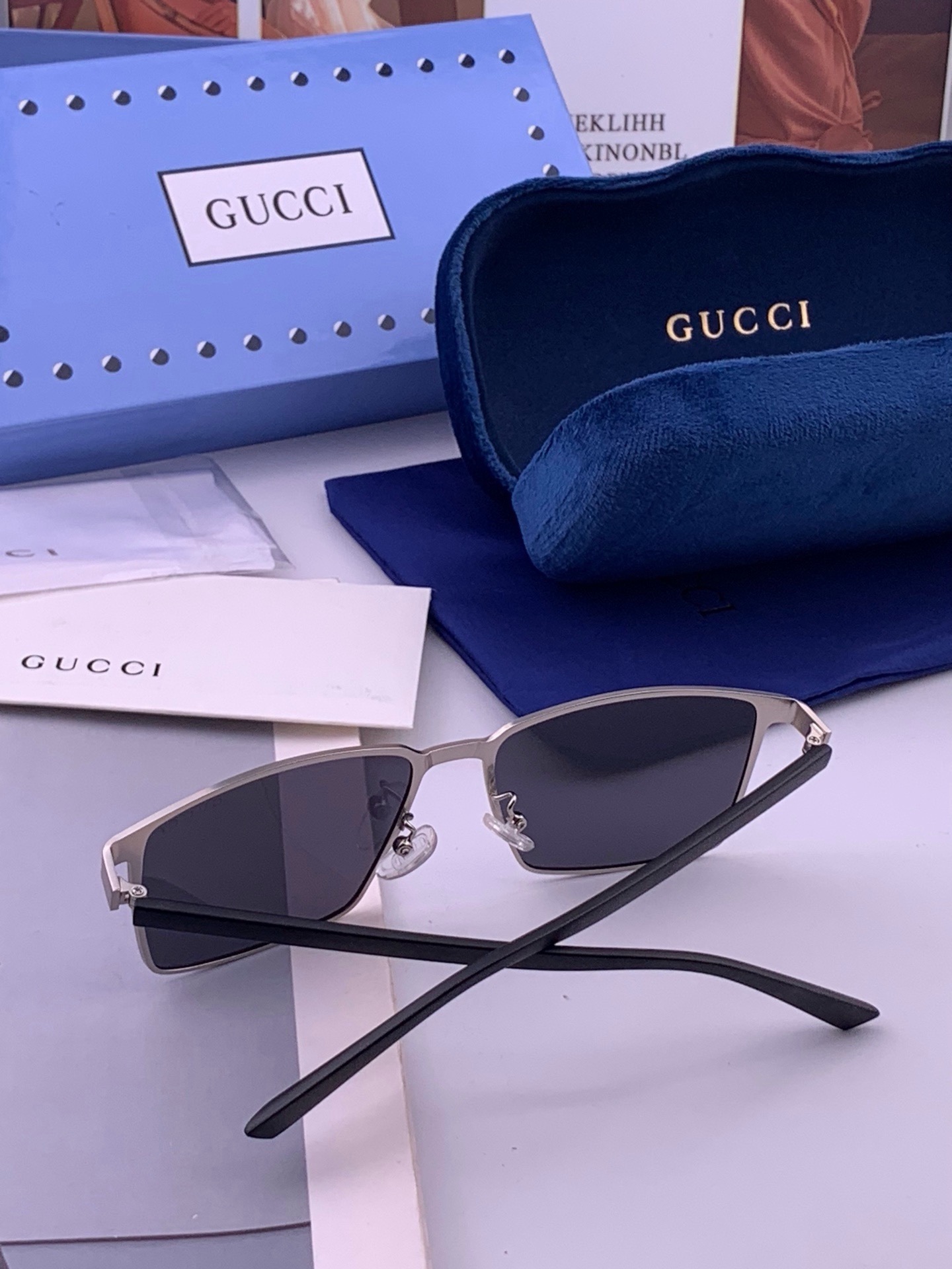 🆕   Gucci 🔥  高品质男女款墨镜   👍 进口宝丽来偏光镜片  🔥蛤蟆镜 开车钓鱼都可 🔥百搭显瘦墨镜韩版男士
