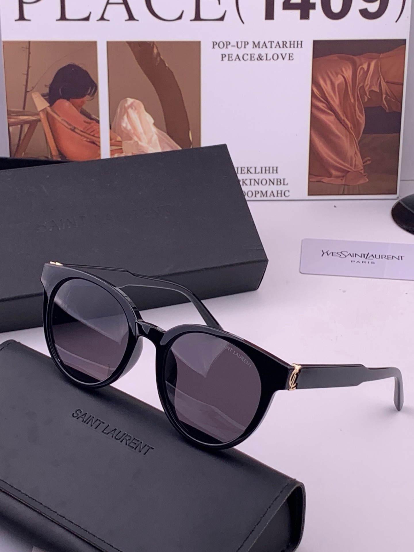 🆕 👑 【新款】🕶🔝🔝🔝🎁🎁🎁时尚百搭 超显脸小 佩戴舒适品牌:Ysl 圣罗兰 💎  材质:  加厚偏光镜片型号：477