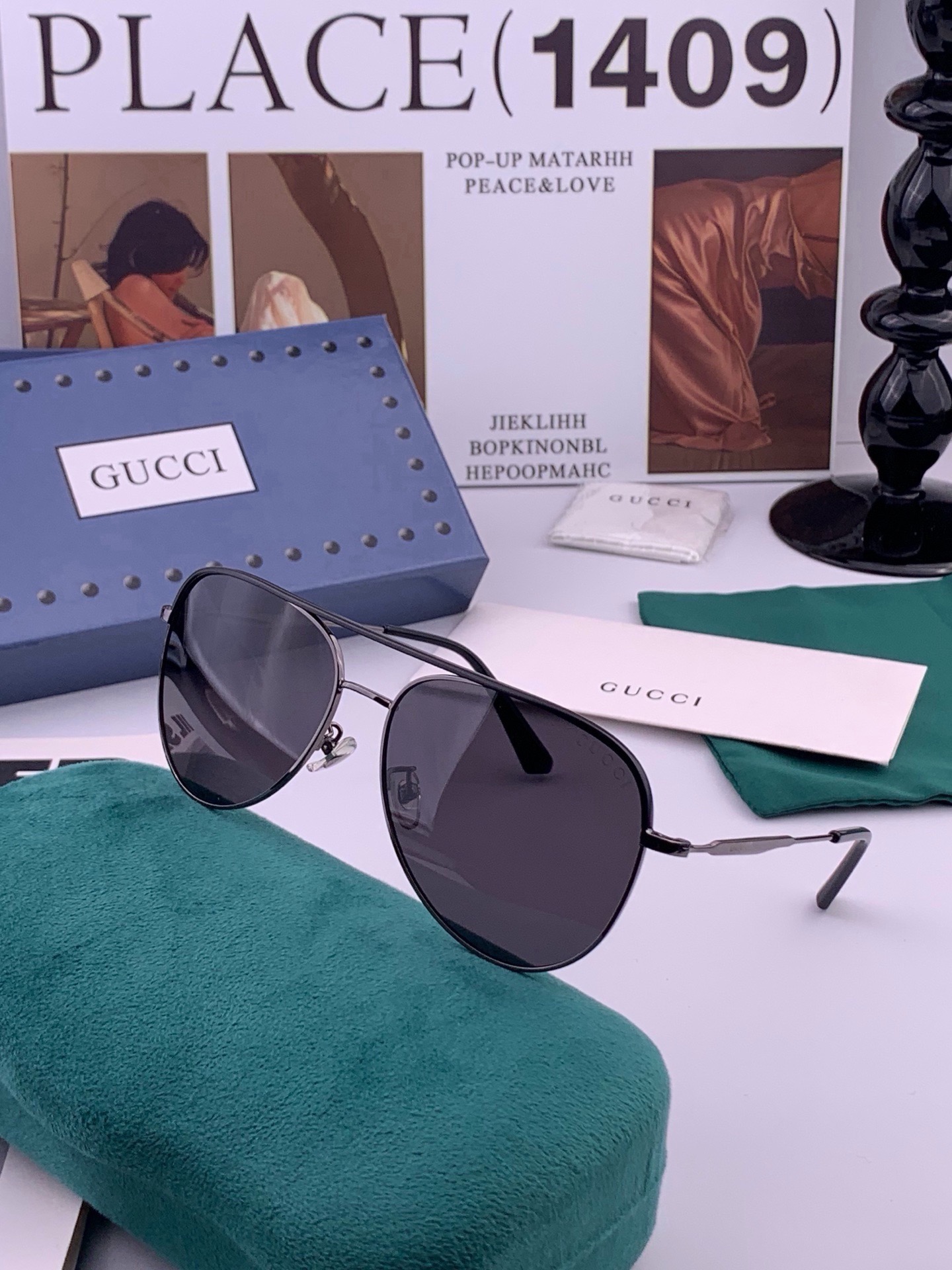 🆕   Gucci 🔥  高品质男女款墨镜   👍 进口宝丽来偏光镜片  🔥蛤蟆镜 开车钓鱼都可 🔥百搭显瘦墨镜韩版男士