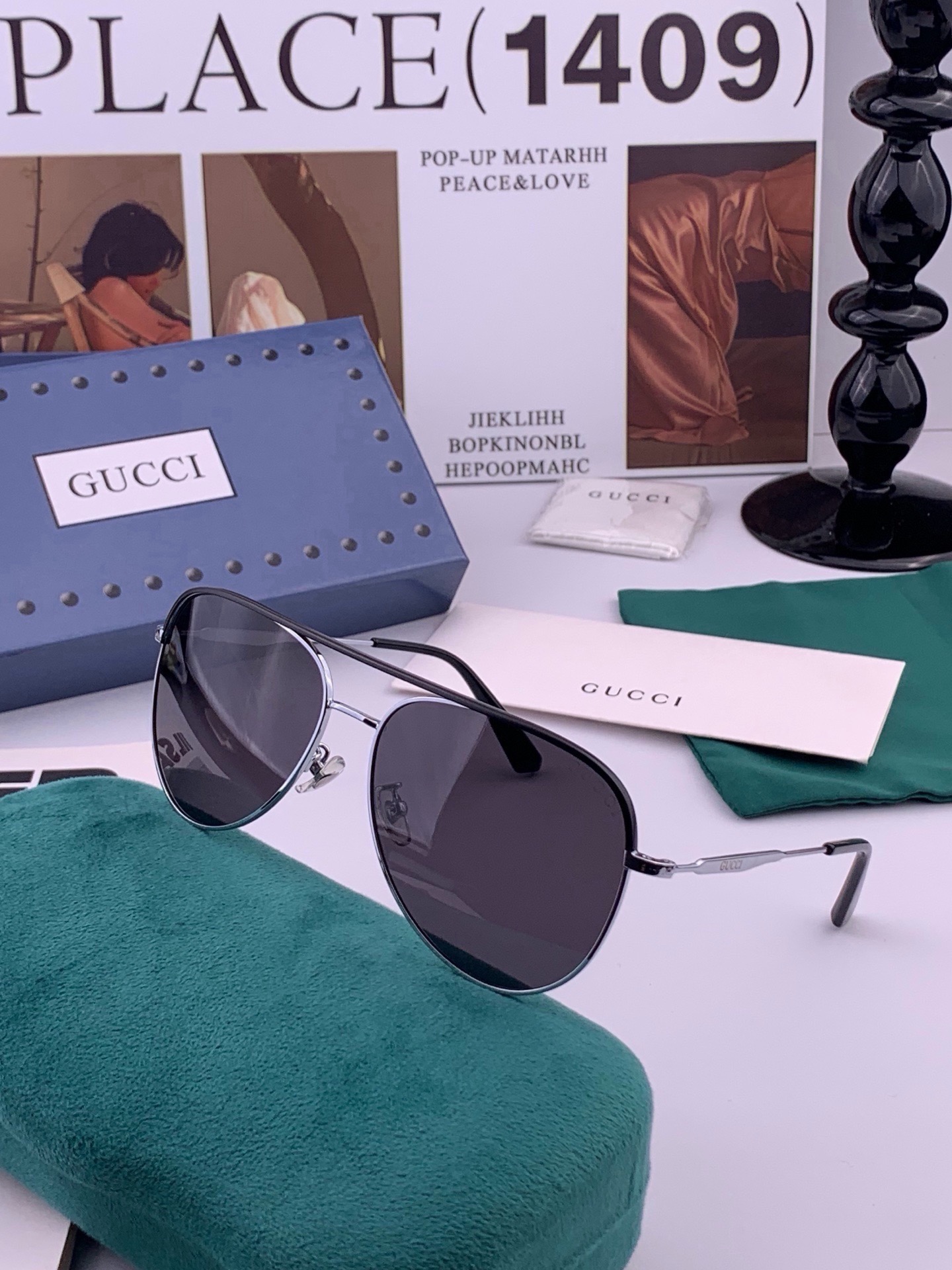 🆕   Gucci 🔥  高品质男女款墨镜   👍 进口宝丽来偏光镜片  🔥蛤蟆镜 开车钓鱼都可 🔥百搭显瘦墨镜韩版男士