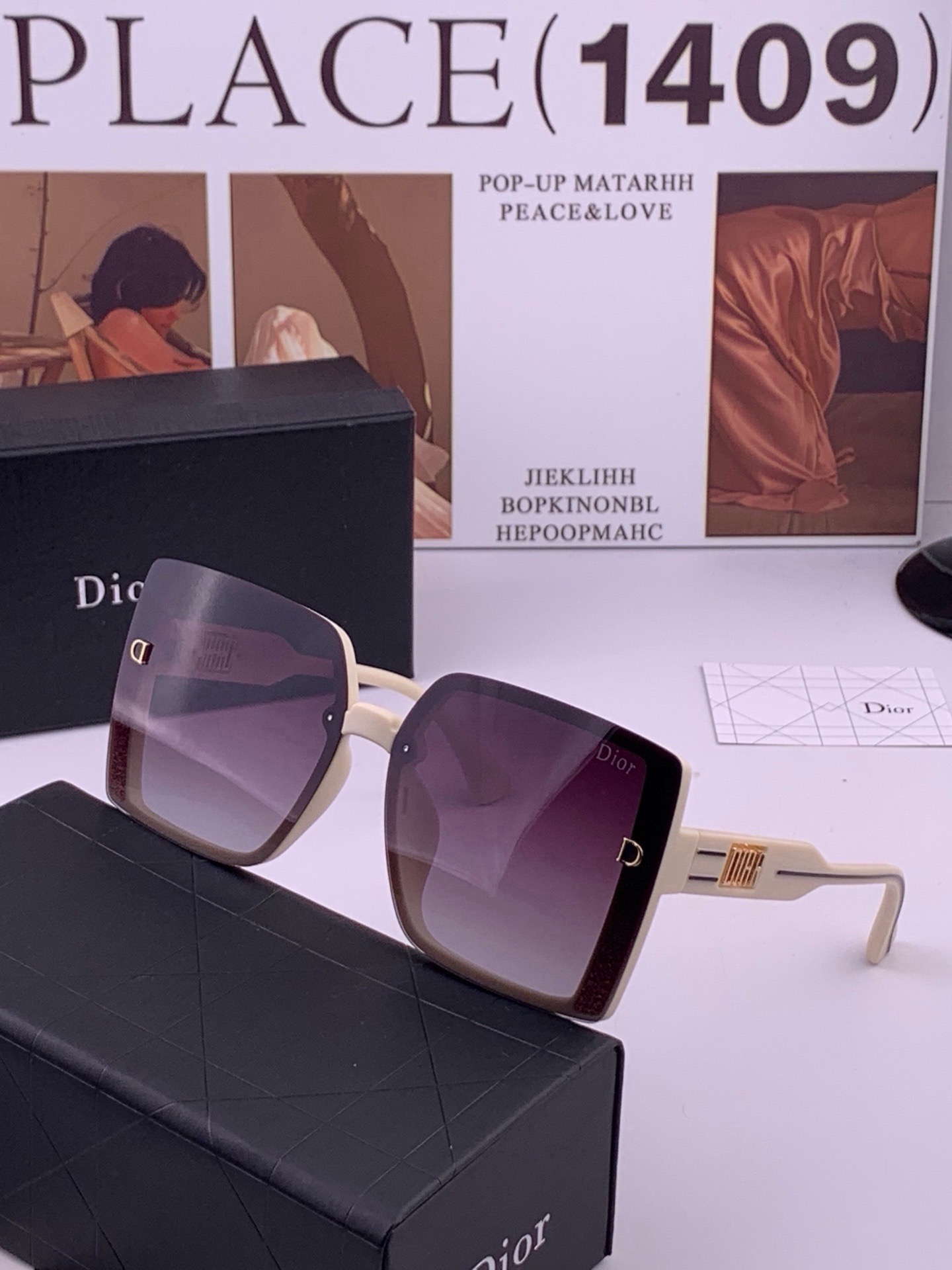 🆕  🔺 【DIOR-迪奥】开春新款 潮流爆款 时尚方框偏光太阳镜 高品质 佩戴舒适 网红潮款墨镜 型号：D5290