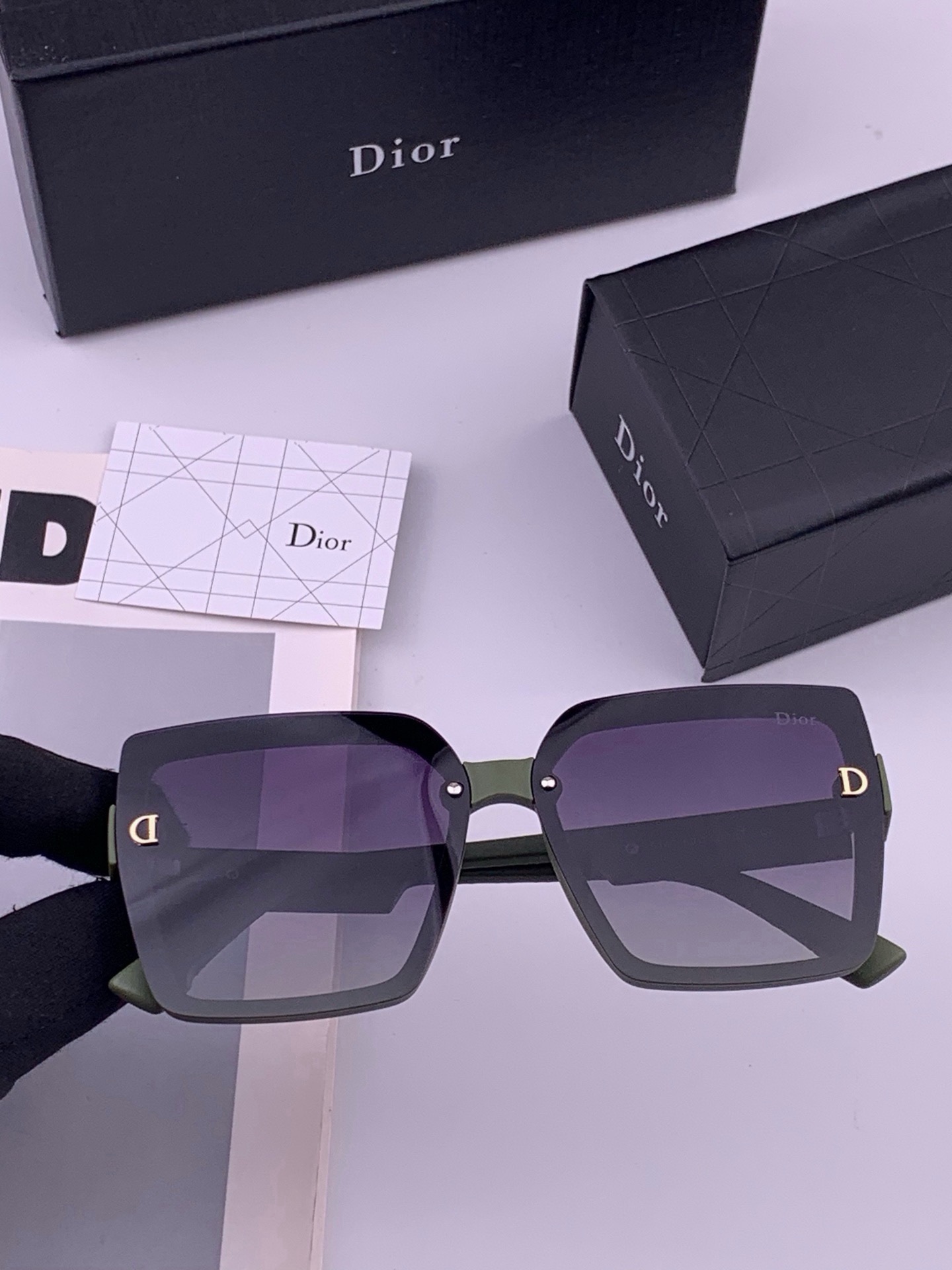 🆕  🔺 【DIOR-迪奥】开春新款 潮流爆款 时尚方框偏光太阳镜 高品质 佩戴舒适 网红潮款墨镜 女士高清加厚偏光太阳