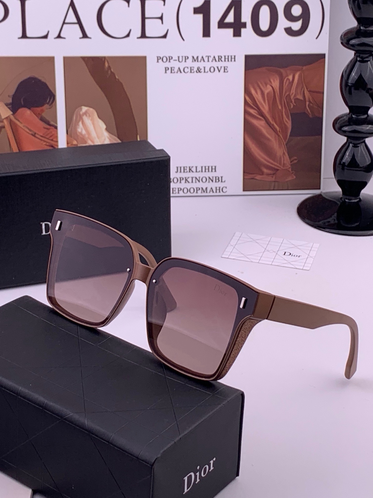 🆕 🔺 【DIOR-迪奥】开春新款 潮流爆款 时尚方框偏光太阳镜 高品质 佩戴舒适 网红潮款墨镜 女士高清偏光太阳镜🕶️