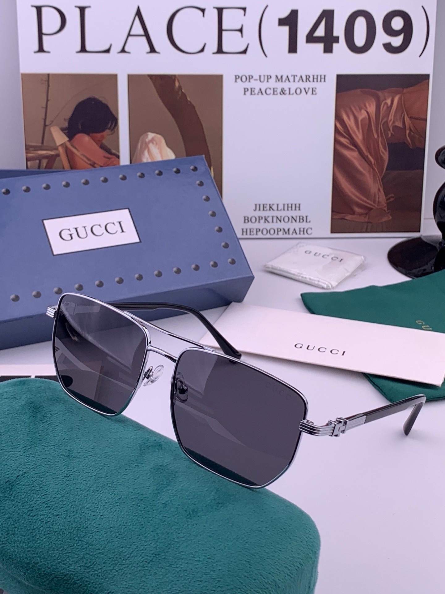 🆕   Gucci 🔥  高品质男女款墨镜   👍 进口宝丽来偏光镜片  🔥蛤蟆镜 开车钓鱼都可 🔥百搭显瘦墨镜韩版男士