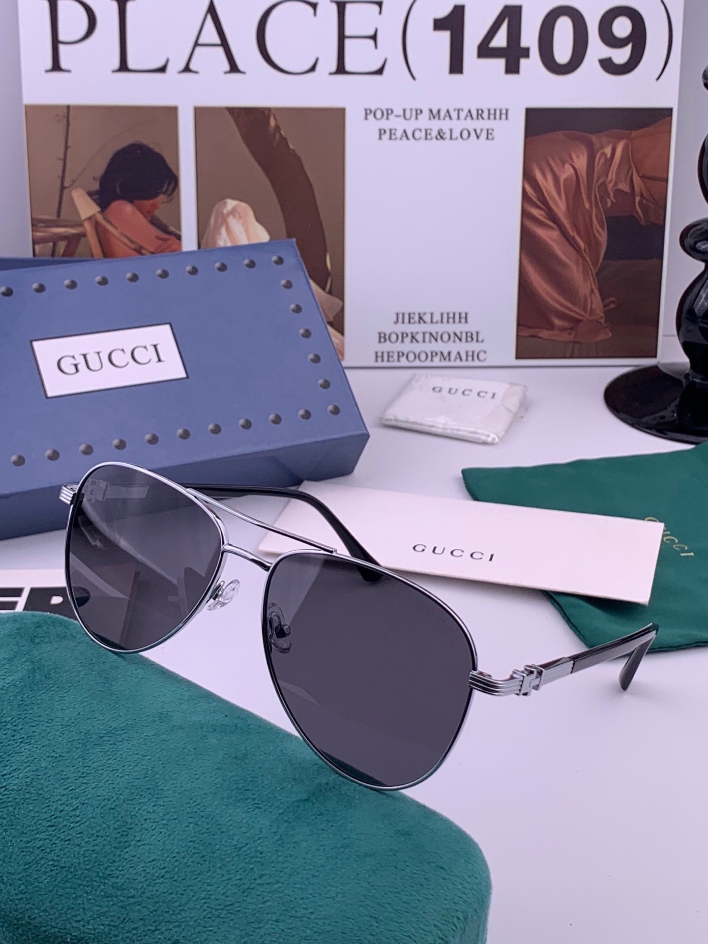🆕   Gucci 🔥  高品质男女款墨镜   👍 进口宝丽来偏光镜片  🔥蛤蟆镜 开车钓鱼都可 🔥百搭显瘦墨镜韩版男士