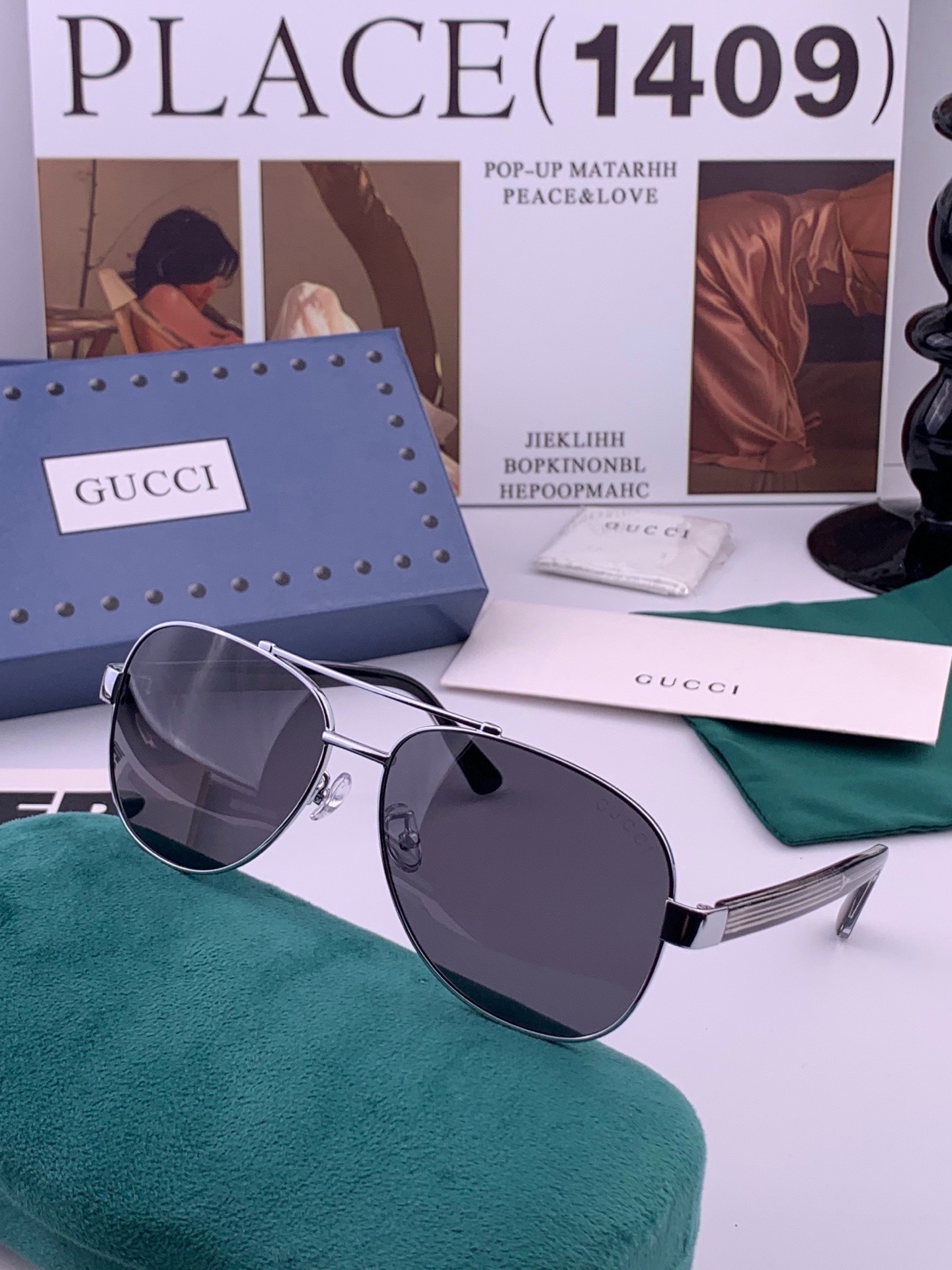 🆕   Gucci 🔥  高品质男女款墨镜   👍 进口宝丽来偏光镜片  🔥蛤蟆镜 开车钓鱼都可 🔥百搭显瘦墨镜韩版男士