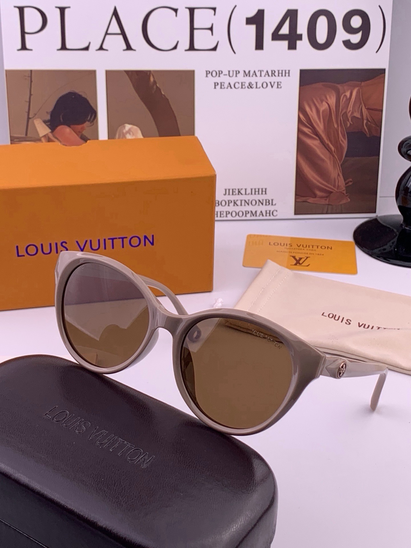 LV 太阳镜潮品官网模特同款 [玫瑰][玫瑰]四叶草🍀精致个性设计简约时尚 高品质值得拥有绝对潮爆整个夏季 新款 型号：