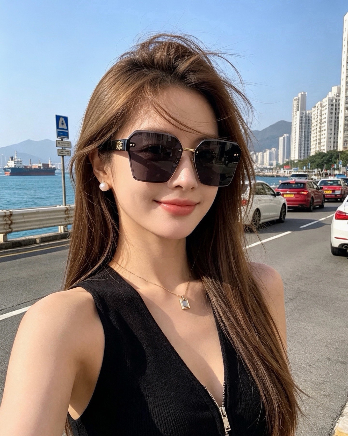 【CHANEL】香奈儿 新款潮流爆款 时尚方框太阳镜 佩戴舒适 网红潮款墨镜  女士高清加厚偏光太阳镜🕶️ 🎉高品质TR