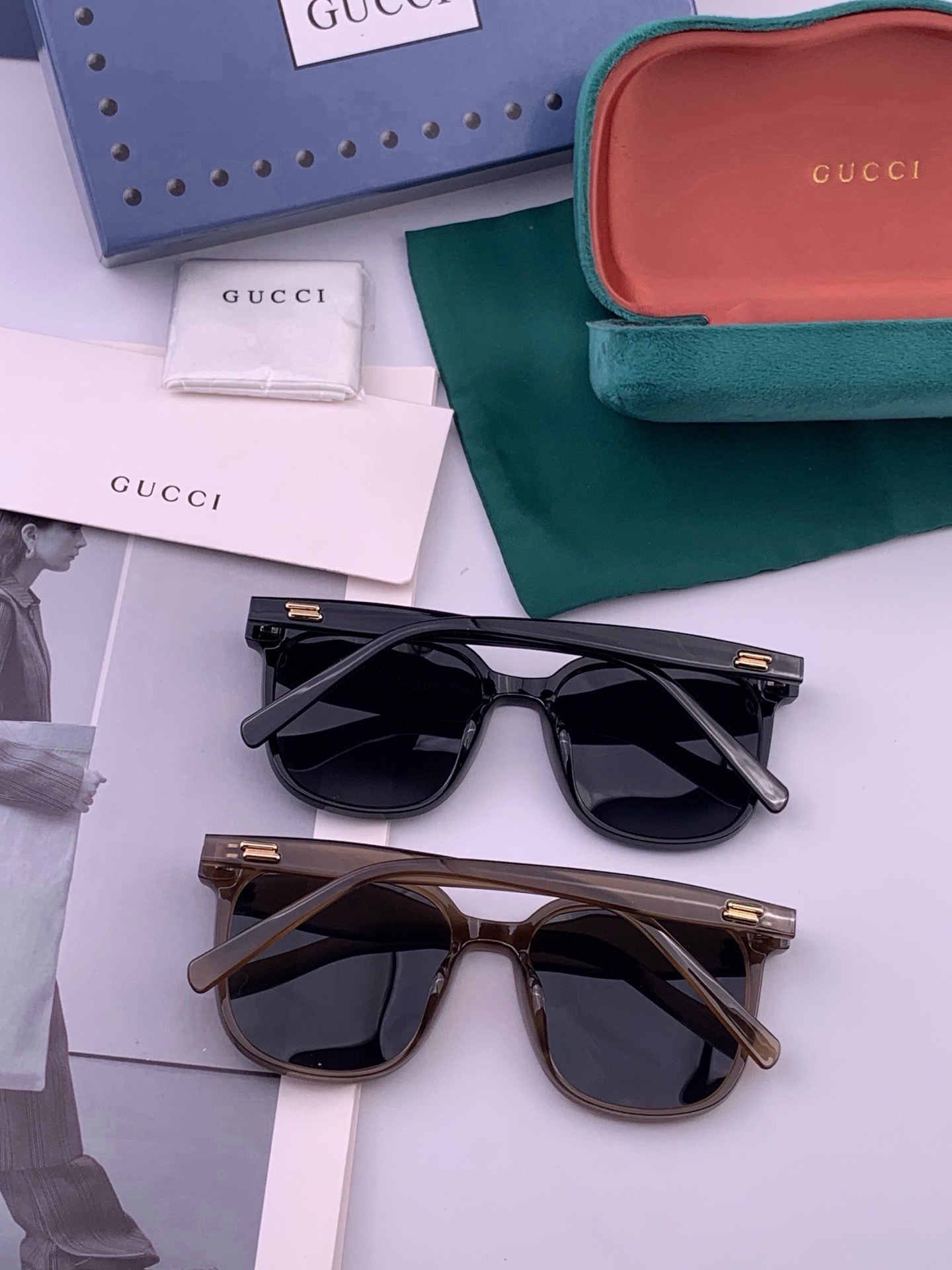 🔺 【GUCCI-偏光太阳镜】开春新款 潮流爆款 时尚偏光太阳镜 高品质 佩戴舒适 网红潮款墨镜 女士高清偏光太阳镜🕶️