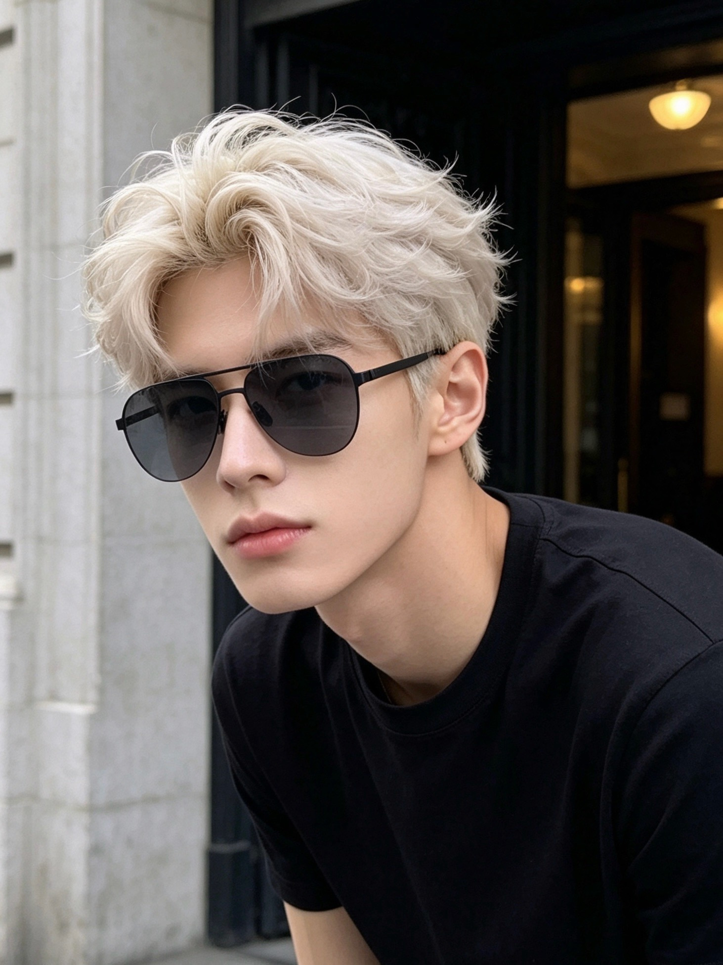 LV 男款炫彩飞行员偏光太阳镜 ❤️材质：高清尼龙加厚卡槽高清偏光镜片 🌹无边框镜架💕颜👍型号：L78903