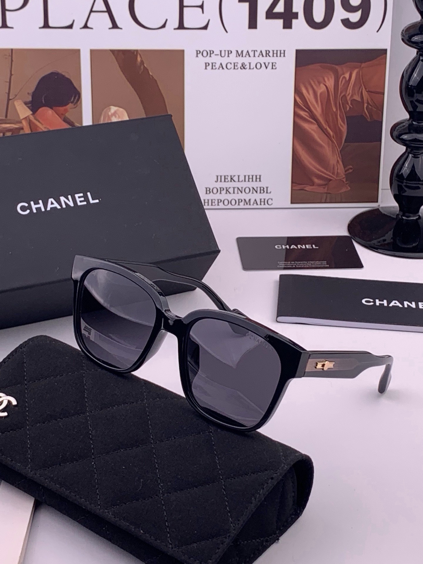 【CHANEL】香奈儿 新款潮流爆款 时尚方框太阳镜 佩戴舒适 网红潮款墨镜  女士高清加厚偏光太阳镜🕶️ 🎉高品质TR