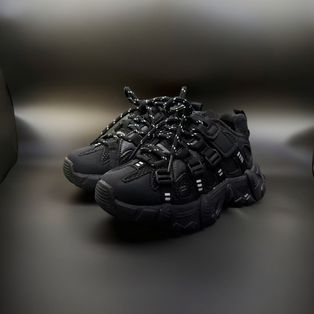 FILE 山脉鞋（机能登山鞋） 加绒儿童魔术贴老爹鞋27-37码 超贴心的加绒款❄️ 魔术贴设计、穿脱超方便✌🏻 老爹款式，百搭又时髦✨-选品中心