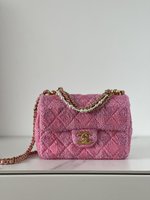 Chanel Crossbody & Shoulder Bags Gold Pink Spring Collection Chains
