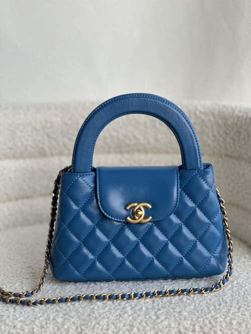 Chanel 25c Kelly Bag, Electric Blue Leather, Gold Hardware, Small, Chic 1 Chanel 25c Kelly Bag, Electric Blue Leather, Gold Hardware, Small, Chic