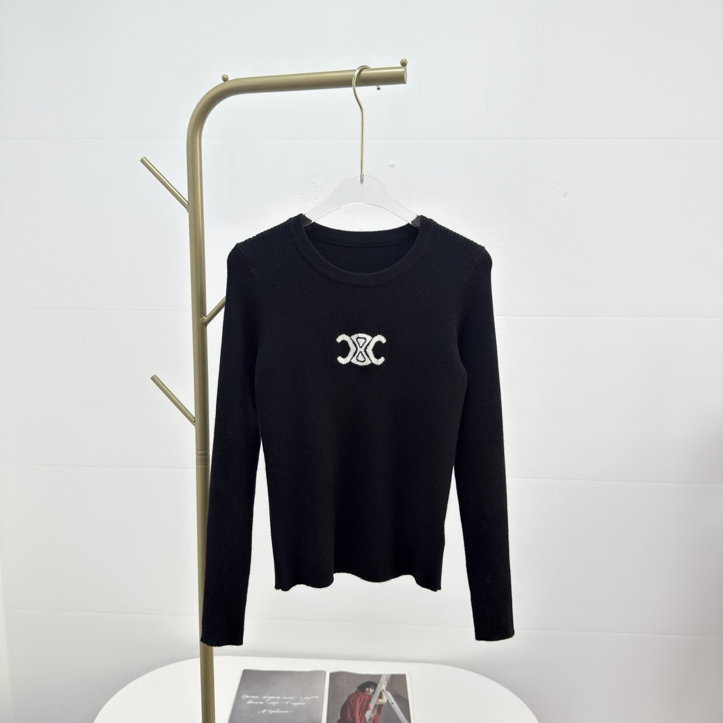 NO:454438,Sit home knitted base shirt, size SML color: white and black, alexander wang19860909塞家针织打底衫,尺码SML颜色:白色黑色,,alexander wang,Women's clothing