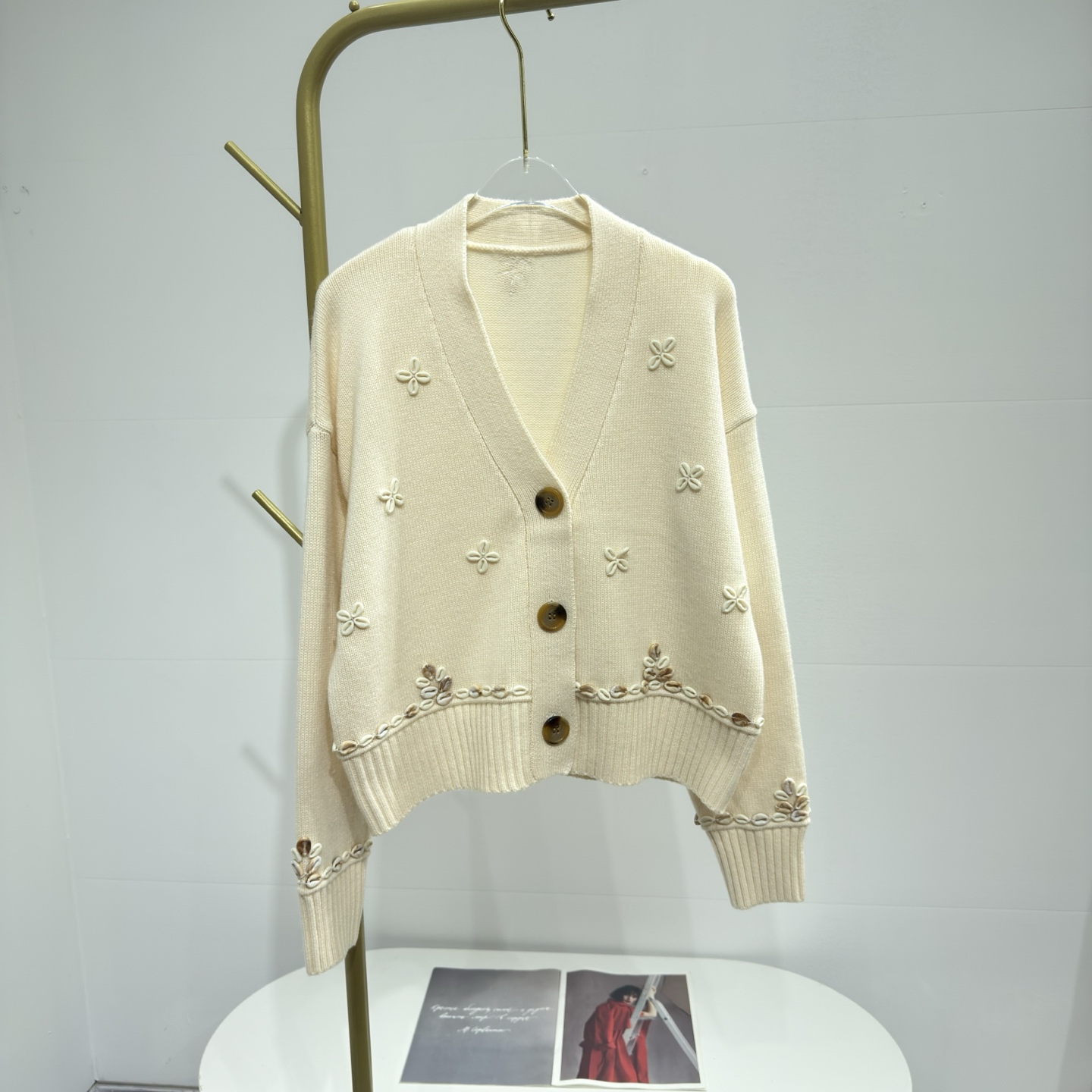 NO:454430,Shell knitted cardigan, size SML., alexander wang19860909贝壳针织开衫,尺码SML.,,alexander wang,Women's clothing