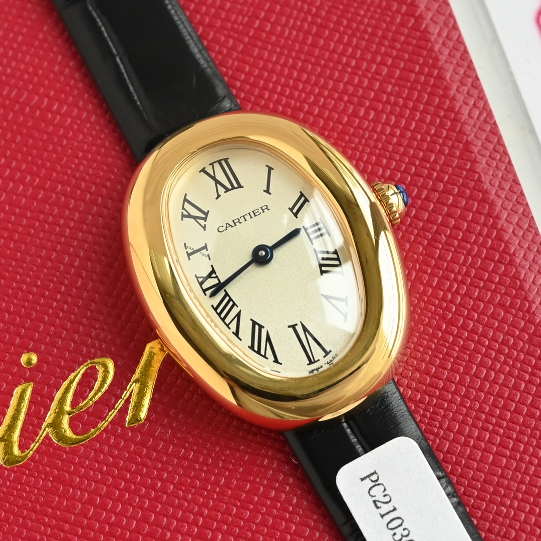 NO:394401,Model 2 Cartier Bathtub Series Gold Watch Head with Black Crocodile Leather Strap, Classic Color, Cartier, Crocodile Skin, Gold19860909款2 卡地亚 浴缸系列 黄金色表头搭配黑色鳄鱼皮表带,经典配色,,cartier,crocodile skin,gold,Watch