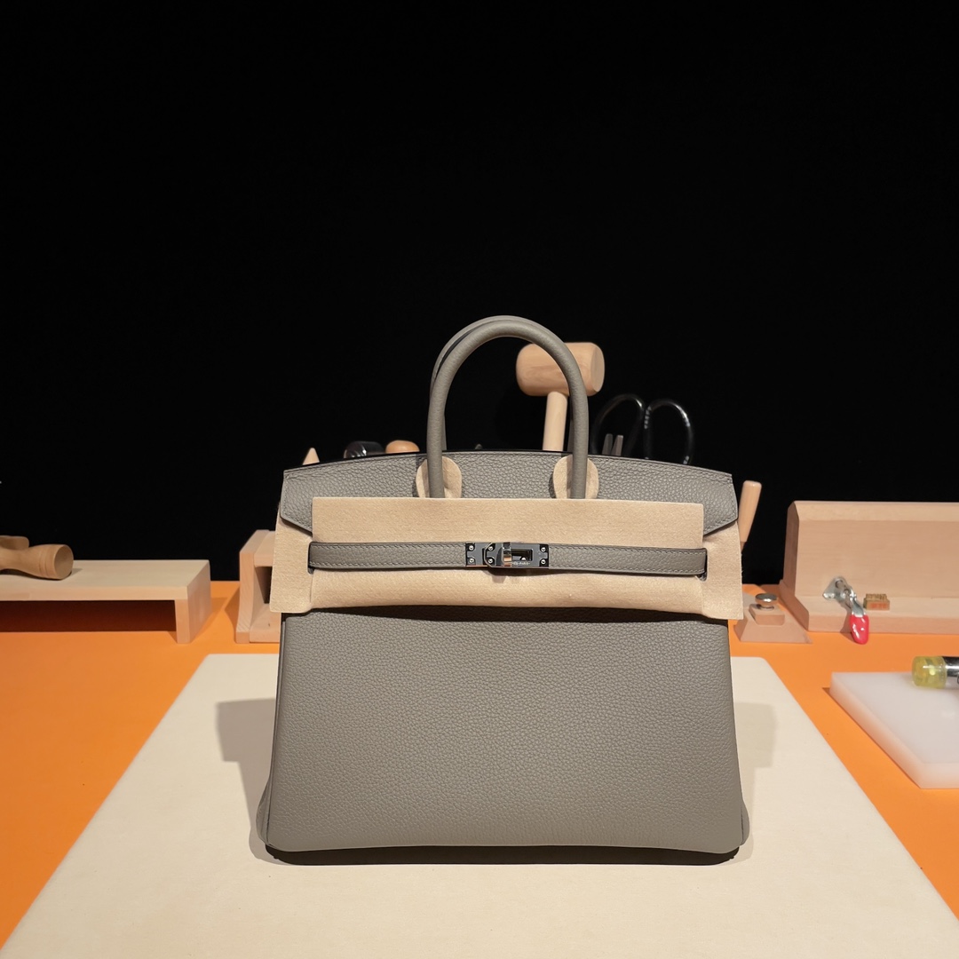 Hermes Birkin Bags Handbags Replcia Cheap
 Grey Silver Hardware