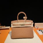 Hermes Birkin Bags Handbags Brown Coffee Color Gold Hardware