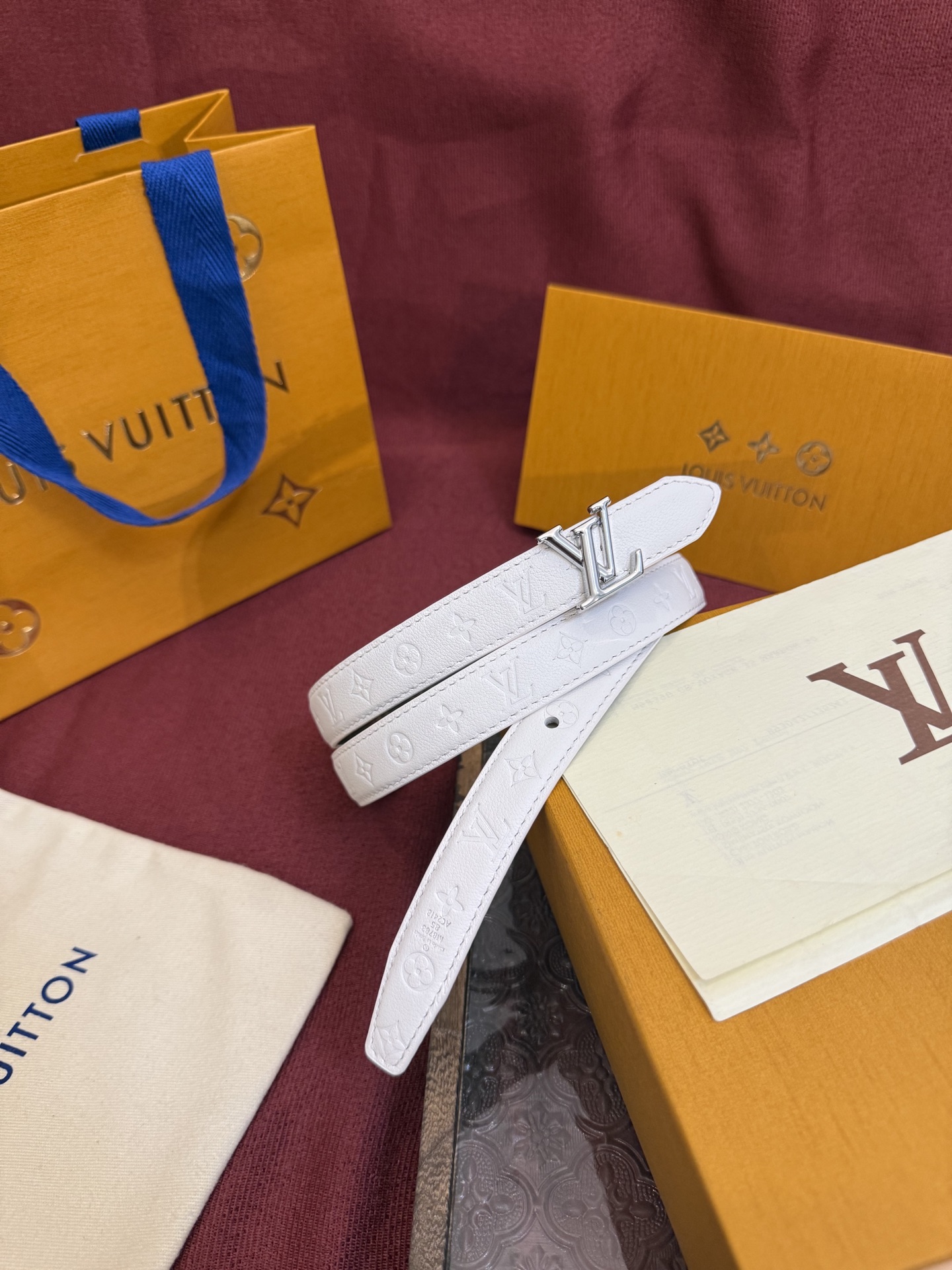 Louis Vuitton Flowergram Reversible Monogram Empreinte Leather Belt 20 mm