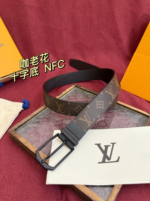 Louis Vuitton Slender Reversible Belt 3.5 cm - Monogram Eclipse Leather 1 Louis Vuitton Slender Reversible Belt 3.5 cm - Monogram Eclipse Leather
