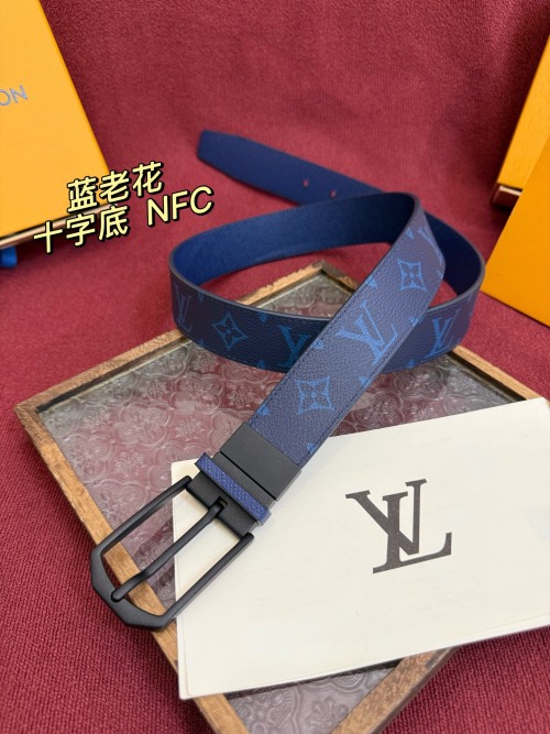 Louis Vuitton 3.5cm Reversible Monogram Leather Belt - Modern Style 1 Louis Vuitton 3.5cm Reversible Monogram Leather Belt - Modern Style
