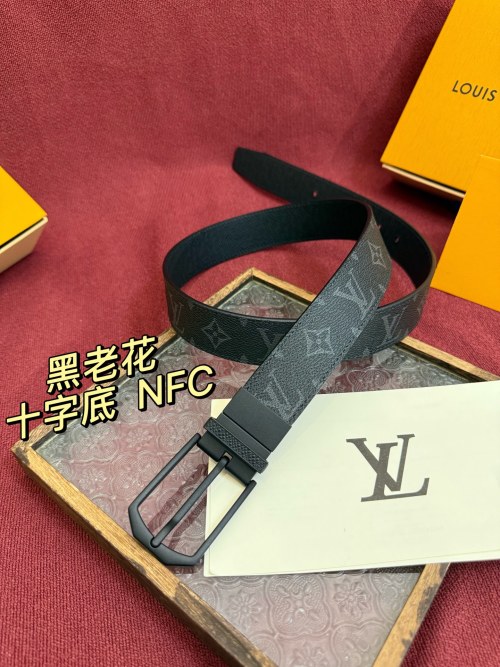 Louis Vuitton Slender Reversible Belt 3.5CM - Monogram Eclipse