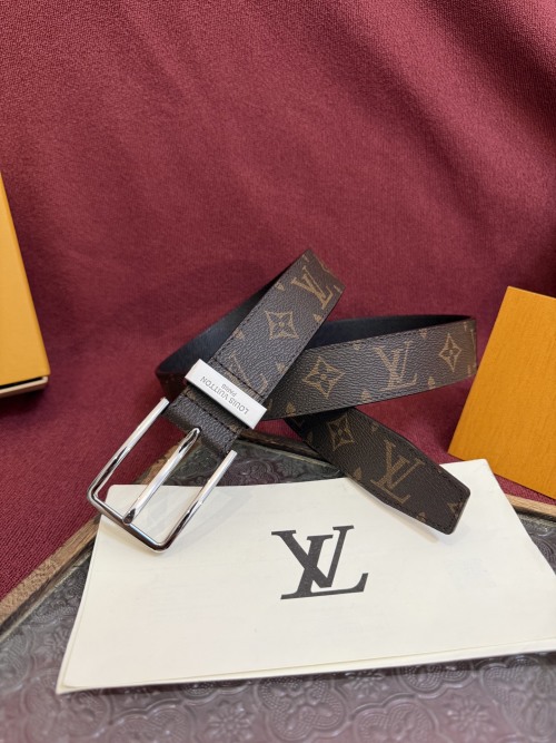 Louis Vuitton LV 3.5 Belt, Slender Monogram Leather Belt for Men, Brown 1 Louis Vuitton LV 3.5 Belt, Slender Monogram Leather Belt for Men, Brown