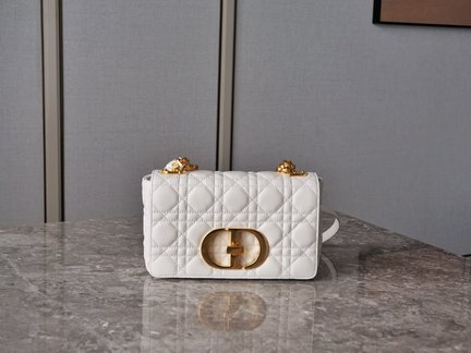 Dior Caro Perfect  Crossbody & Shoulder Bags White Cowhide