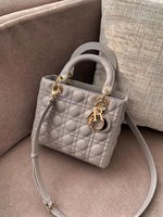 Dior Lady Handbags Crossbody & Shoulder Bags Elephant Grey