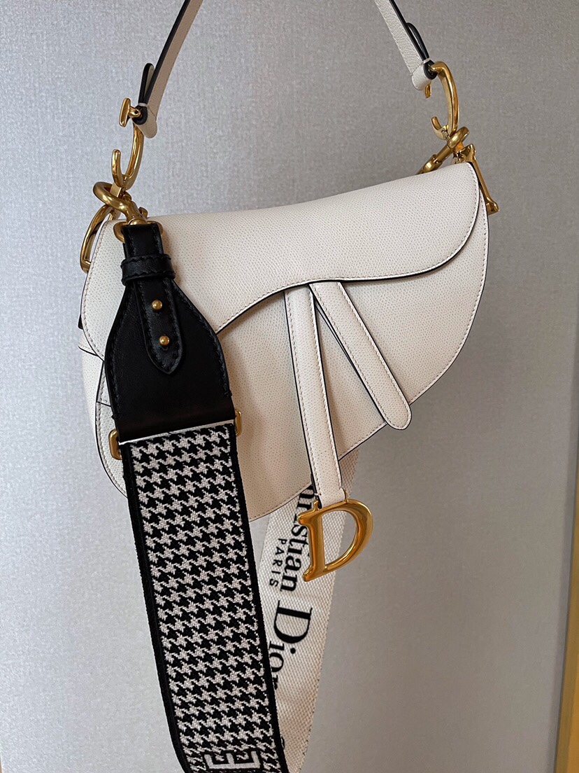 Dior Saddle Saddle Bags Replica 1:1
 White