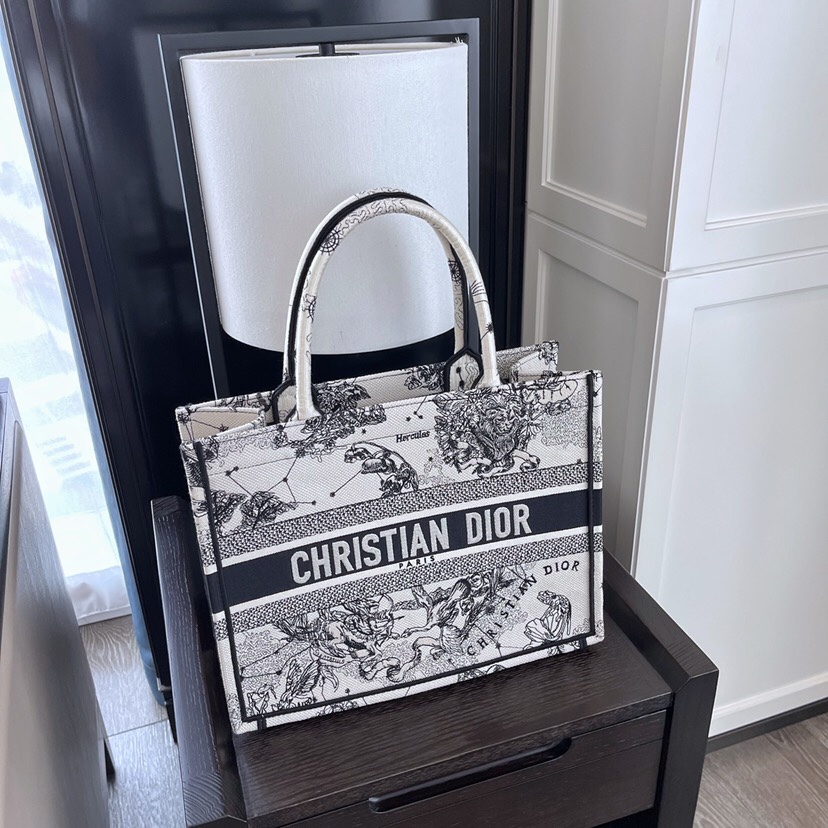 Dior Book Tote Tassen handtassen Tote Tas Zwart Wit