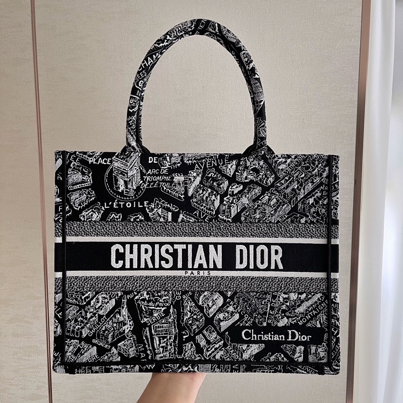 Dior Book Tote Handbags Tote Bags Black